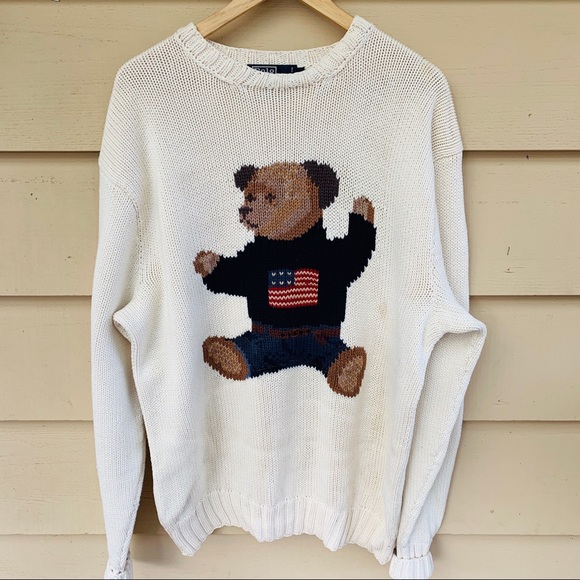 Sold - 90’s Ralph Lauren Polo Teddy Bear Sweater - Picture 5 of 6